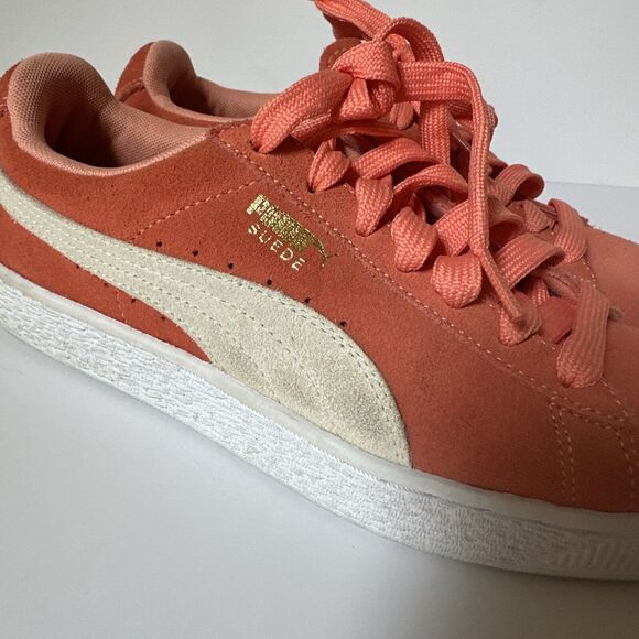 PUMA Suede Classic Coral Low Profile Lace-up Sneakers Tennis Shoes Womens 8 - Picture 10 of 11